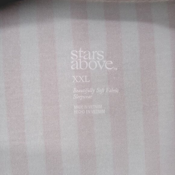 Stars Above Womens Pink Striped Pajamas Size XXL Button Front New Soft Knit Jers - Picture 5 of 10